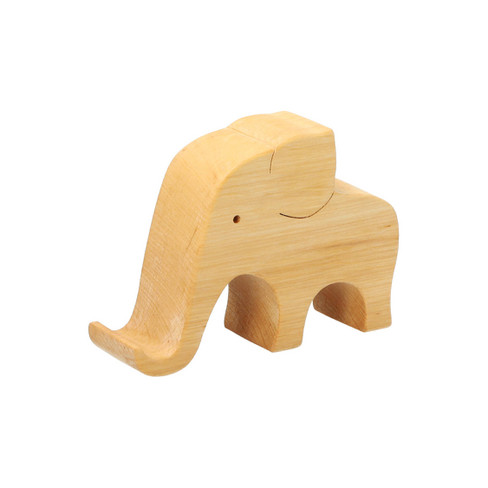 Handyhalter Elefant aus Erlenholz