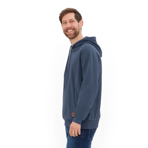 Sweat-Kapuzenpullover aus reiner Bio-Baumwolle, blaubeere