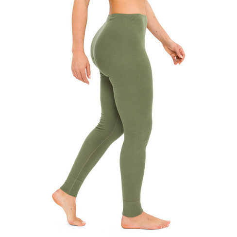 Leggings aus reiner Bio-Baumwolle, olive