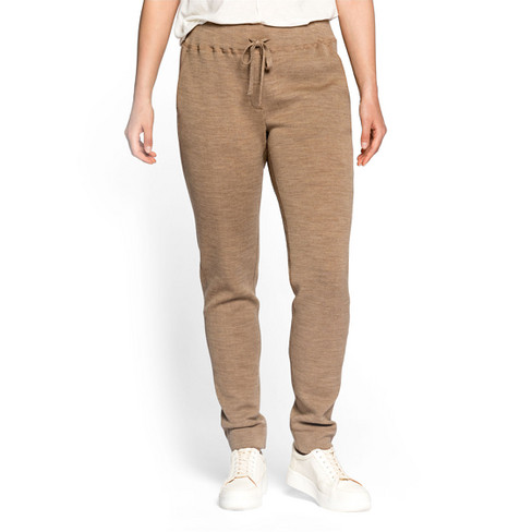 Wolljerseyhose aus reiner Bio-Merinowolle, camel