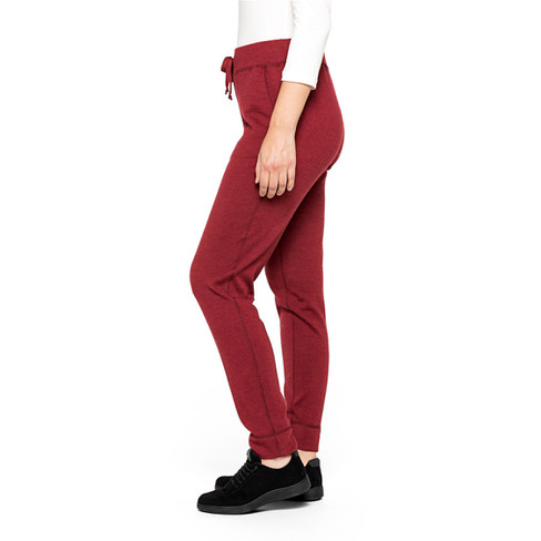 Wolljerseyhose aus reiner Bio-Merinowolle, bordeaux