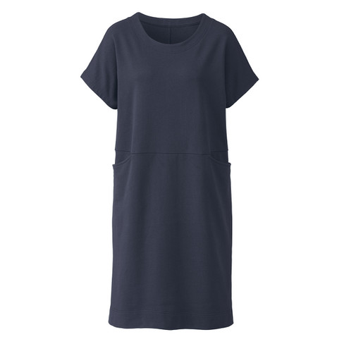 Sweatkleid aus reiner Bio-Baumwolle, nachtblau