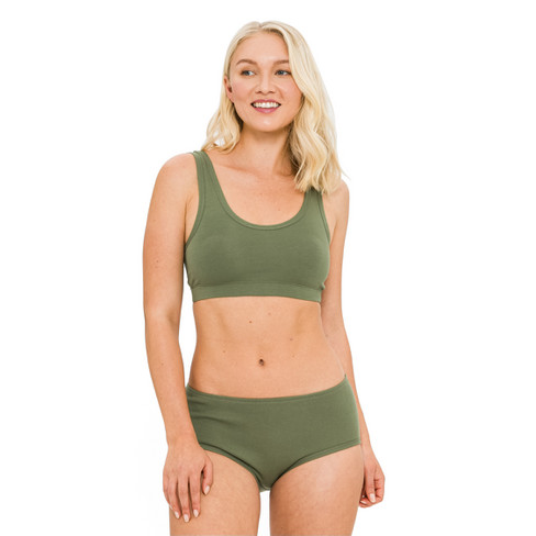 Bustier aus Bio-Baumwolle mit Elastan, olive