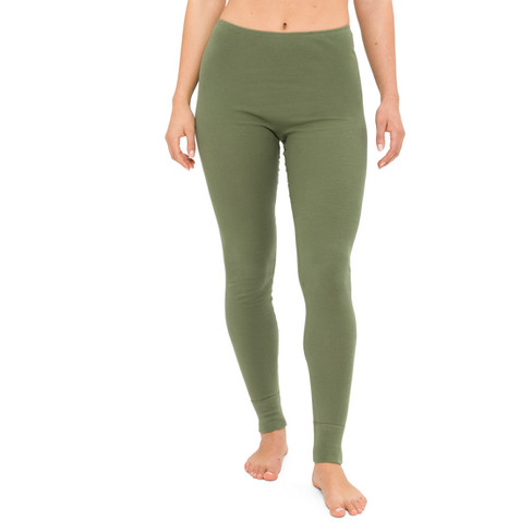 Leggings aus reiner Bio-Baumwolle, olive