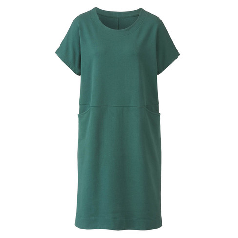 Sweatkleid aus reiner Bio-Baumwolle, pinie