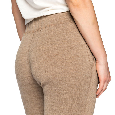 Wolljerseyhose aus reiner Bio-Merinowolle, camel