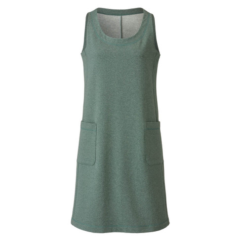 Sweatkleid in A-Linie aus Bio-Baumwolle, lorbeer melange