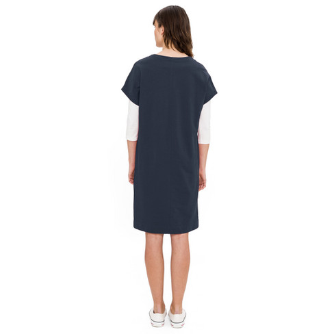 Sweatkleid aus reiner Bio-Baumwolle, nachtblau