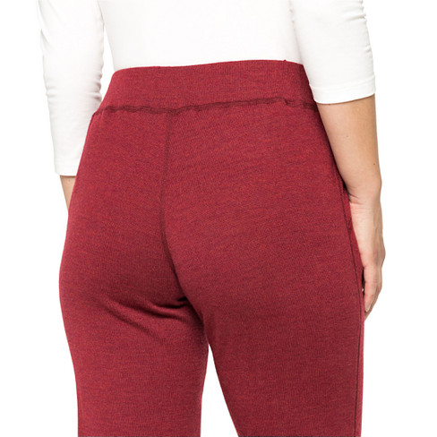 Wolljerseyhose aus reiner Bio-Merinowolle, bordeaux