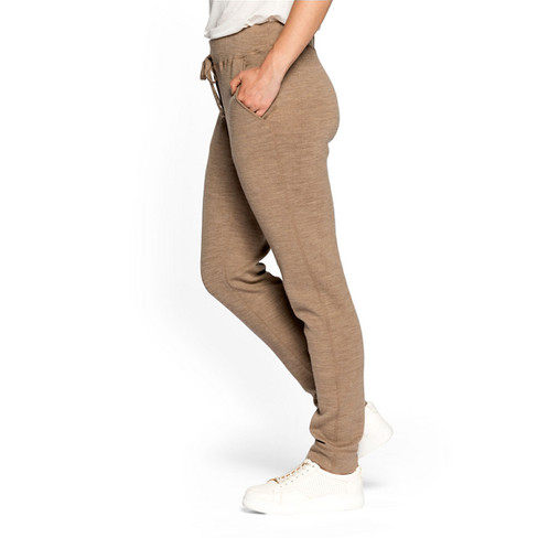 Wolljerseyhose aus reiner Bio-Merinowolle, camel